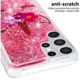 thumbnail image 6 of Case for Samsung Galaxy S23 Ultra, Galaxy S23 Ultra Case Cute Pink Glitter Luxury Sparkle Liquid for Girls Women Quicksand Clear TPU Protective Phone Case for Samsung S23 Ultra Wink Unicorn, 6 of 12