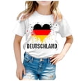 thumbnail image 1 of TZEWGL T-Shirts For Toddler Heart Flag Print Short Sleeve Round Neck Top For Baby size 8-9T, 1 of 4