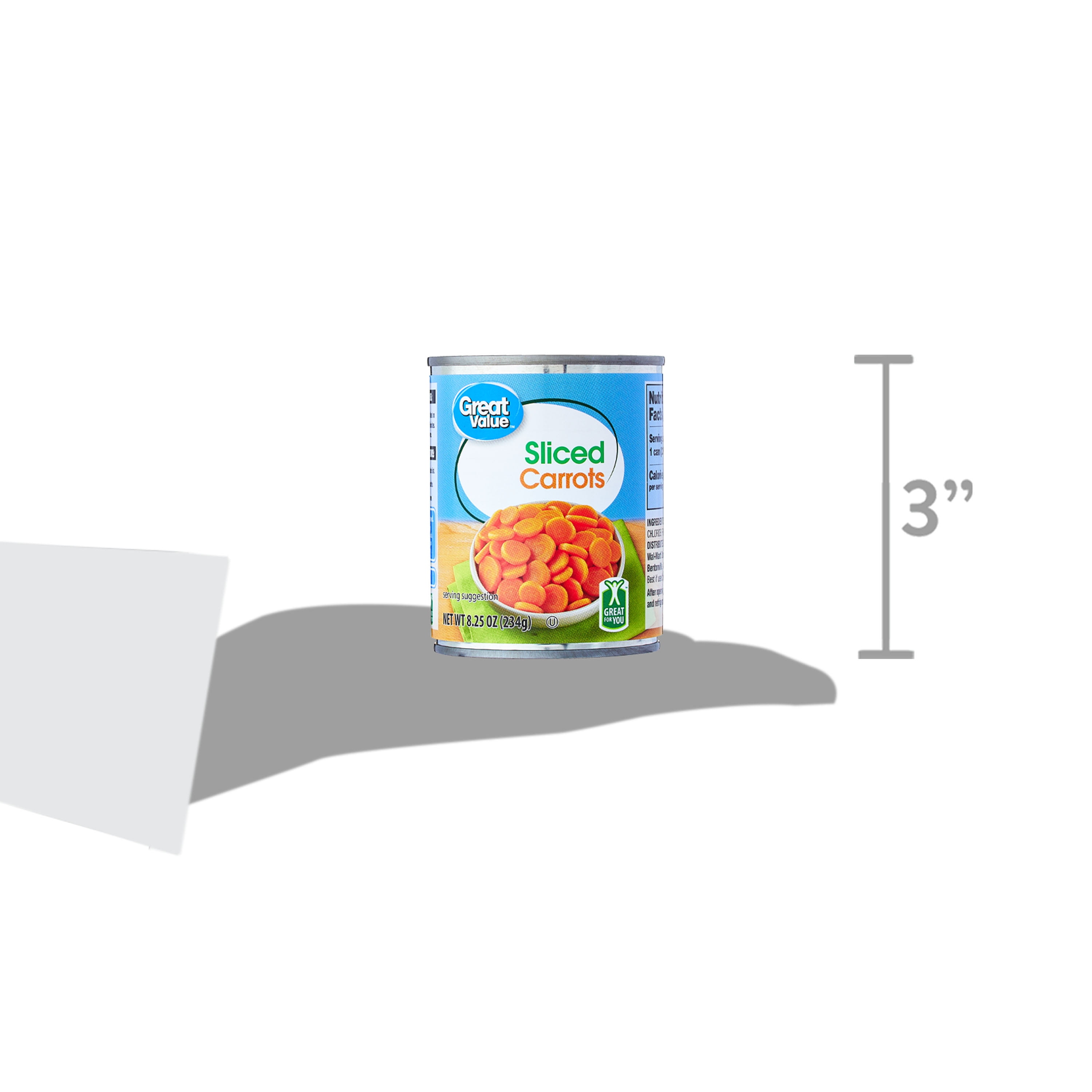 Great Value Sliced Carrots, 8.25 oz Can