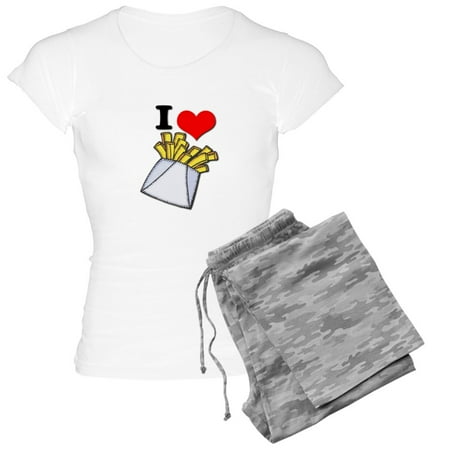 

CafePress - I Heart (Love) French Fries - Women s Light Pajamas