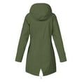thumbnail image 5 of Delliss Women's Fashion Jacket Ooutdoor Waterproof Coat Hooded Jacket With Pockets Army Green XL, 5 of 8