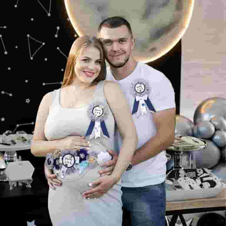 Space Baby Shower Sash, Mom to Be Maternity Flower Belly Belt with