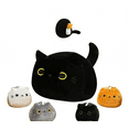 thumbnail image 3 of Black Cat Plush, Cat Stuffed Animals Plushie with 4 Cute Babies Cat Plushies in Her Tummys, 3 of 4