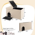 thumbnail image 3 of Spaco Cat Litter Box Enclosure Hidden Furniture with Urine Proof Litter Mat-Beige,Cat Litter Box Enclosure, Cat Litter Box Furniture, Pet Crate, Cat Washroom Cabinet, Fits Most Litter Box, 3 of 6