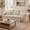 Beige, variant on Vorthio Life 89" Farmhouse 3-Seater Sofa, Deep Seat Couch with High Back Support, Washable Removable Cover, Rolled Arms, Gray