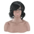thumbnail image 4 of Human Hair Wig Women High Fiber Parting Hair Brazilian Temperature Wig Short Wavy Black Curly wig Headband Wigs, 4 of 6