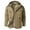 Khaki, variant on 2024 Mens Winter Coats Fuzzy Fleece Lined Quilted Jacket Hooded Extra Thick Long Sleeve Drawstring Pocket Button Open Coat Casual Outwear & Jackets Olive Green