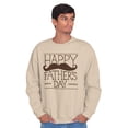 thumbnail image 4 of Happy Father's Day Dad Mustache Men's Crewneck Sweatshirt Brisco Brands M, 4 of 6
