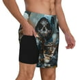 thumbnail image 2 of Fotbe Cute Skeletons Figurines Men’s Swim Trunks Quick Dry Swim Shorts Board Shorts with Mesh Lining-Medium, 2 of 9