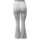thumbnail image 4 of LoyisViDion Pantalones de mujer en liquidación, moda femenina, pantalones lisos, leggings elásticos, pantalones acampanados, blanco, talla M, 4 of 5