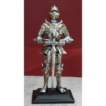Medieval Swordsman Knight Figurine Suit of Armor Northern Star Coat Of Arms