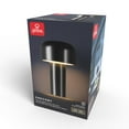 thumbnail image 4 of 8" 1.5W LED Integrated Black Outdoor Table Lamp with Rechargeable Battery, USB-C Cable and Frosted Acrylic Diffuser, 4 of 8