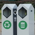 thumbnail image 2 of 2Pcs Square Green PVC Stickers for Trash Can Recycling with Simple Design 10.6x10.6in, 2 of 8
