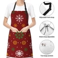 thumbnail image 6 of Lsque Merry Christmas Waterproof Apron Chef Aprons for Men Heavy Duty Chemical Work Apron Extra Long Grilling Aprons with Adjustable Bib Apron, 6 of 9