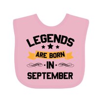 Inktastic Legends Are Born in September Boys or Girls Baby Bib