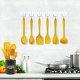 thumbnail image 6 of 11 Piece Cooking Kitchen Utensils Set, Yellow Cooking Utensils Set, Non-Stick Silicone Spatula Set with Iron Utensils Holder, Silicone Kitchen Gadgets Utensil Set (Yellow), 6 of 9