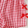 thumbnail image 4 of Amidoa Girls 2 Piece Outfits Summer Clothes Cotton Ruffle Sleeve Tank Top T-Shirt and Shorts Casual Kids Clothing Sets,Watermelon Red Size 1T, 4 of 9