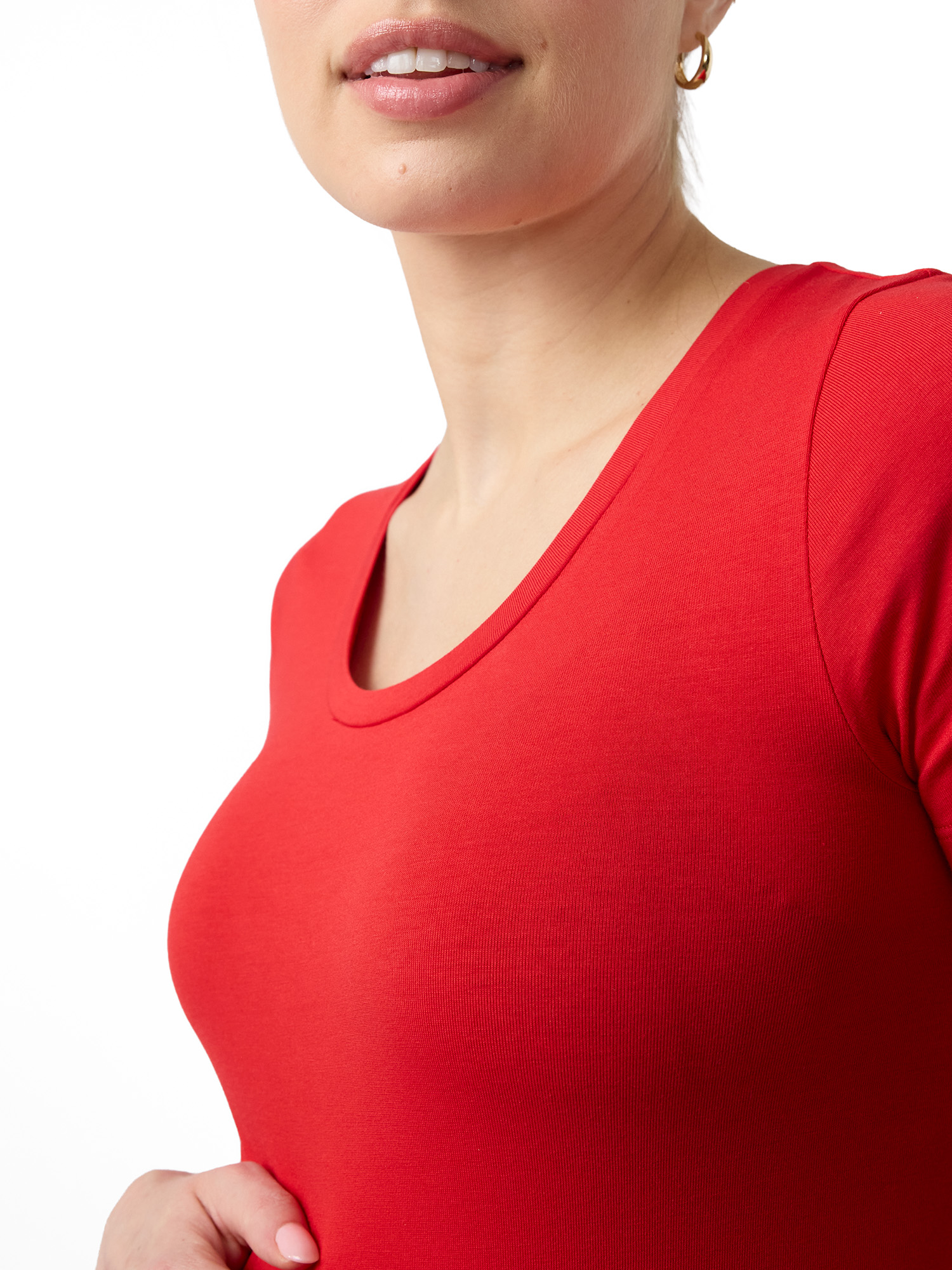 Ingrid & Isabel For Every Belly Women's Maternity Short Sleeve Fitted Scoop Tee, Sizes S-XXL