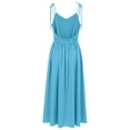 thumbnail image 5 of Elara Women's Lace Up Long Dress Summer High Waistline Spaghetti Strap Dress, 5 of 5