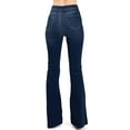 thumbnail image 3 of Cello Jeans Women's High Rise Stretchy Flares (9, Dark Denim), 3 of 4
