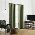 thumbnail image 6 of Sun Zero Avery 100% Blackout Rod Pocket Single Curtain Panel, Sage Green, 40"W x 84"L, 6 of 9