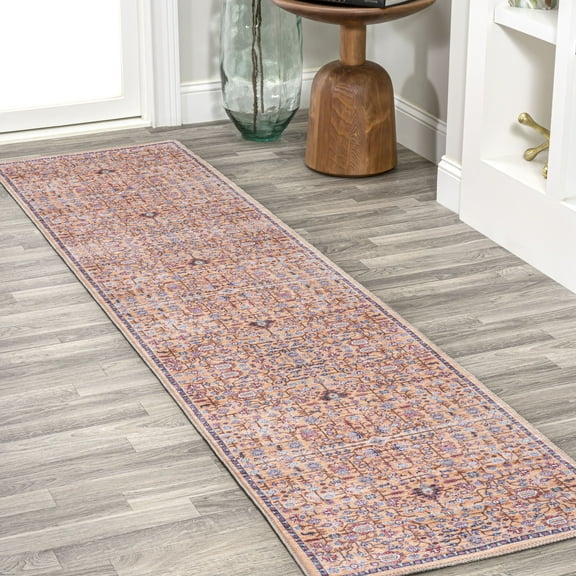 JONATHAN Y WASHABLE 2 x 8 Runner Rug, Kemer All-Over Persian - Multi, WSH104A-28