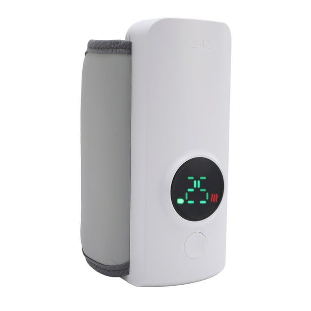 Calentador De Biberones, Gancho Y Bucle Ajustable, Pantalla Digital, Calentador De Biberones Recargable Por USB, Funda Aislada Con Batería De 6000 MAh Para Viajes