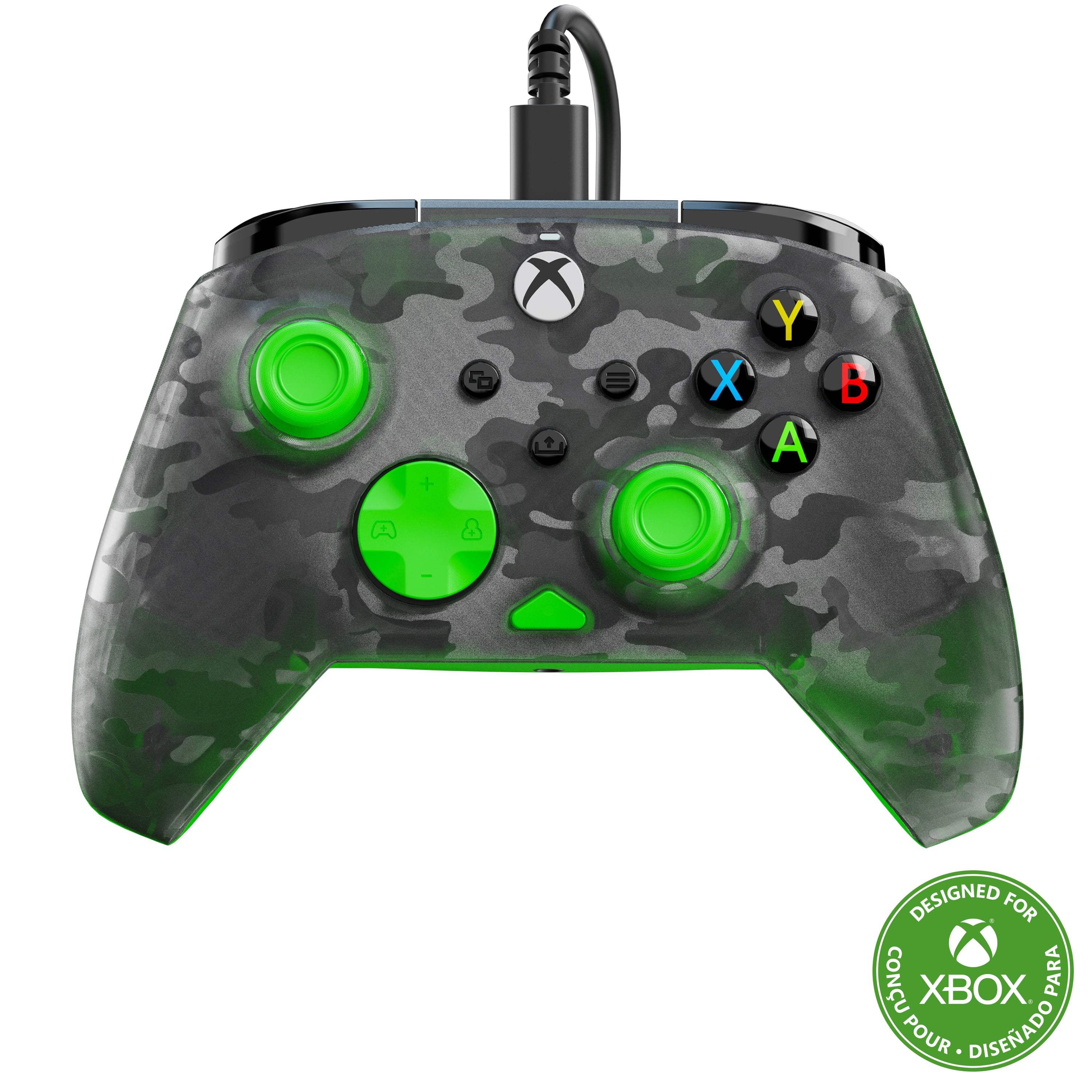 Turtle Beach® Rematch™ Core – Ghost Black Camo/Green Wired Gaming Controller for Xbox Series X|S & Xbox One | Windows 10 & 11