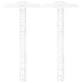 thumbnail image 1 of 2pcs 30cm T-Square Double Side Scale Plastic Measuring Tool T Shape Ruler for Drafting and General Layout Work (inch, cm), 1 of 8