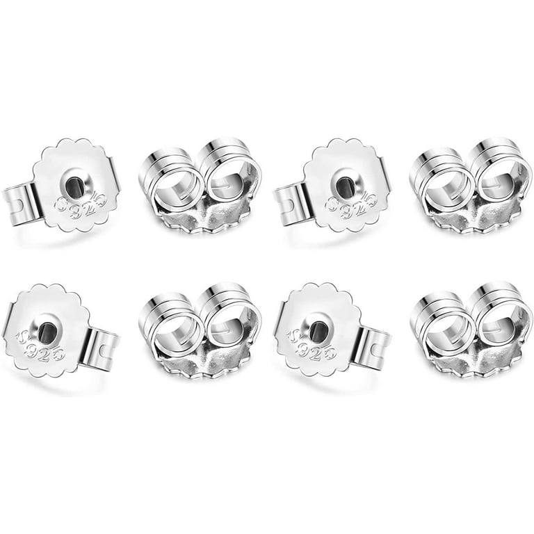 Dropship 925 Sterling Silver Earring Backs Replacement Secure Grip Ear  Locking For Stud Earrings 18K White Gold Plated Anti-Tarnish Butterfly  Earring Backs For Earrings Post to Sell Online at a Lower Price
