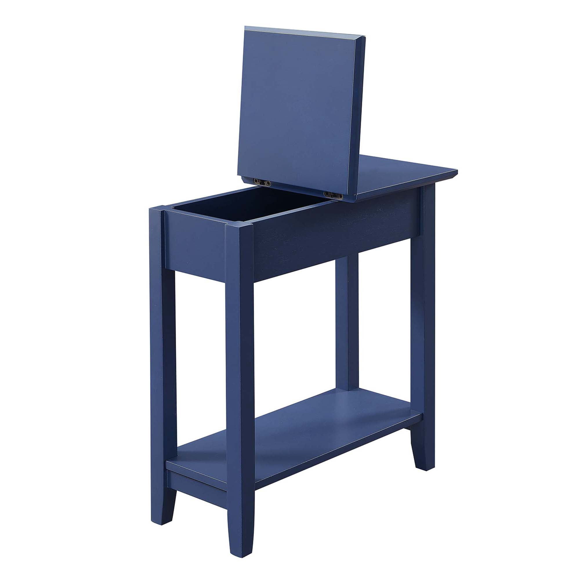 Convenience Concepts American Heritage Flip Top End Table, Cobalt Blue