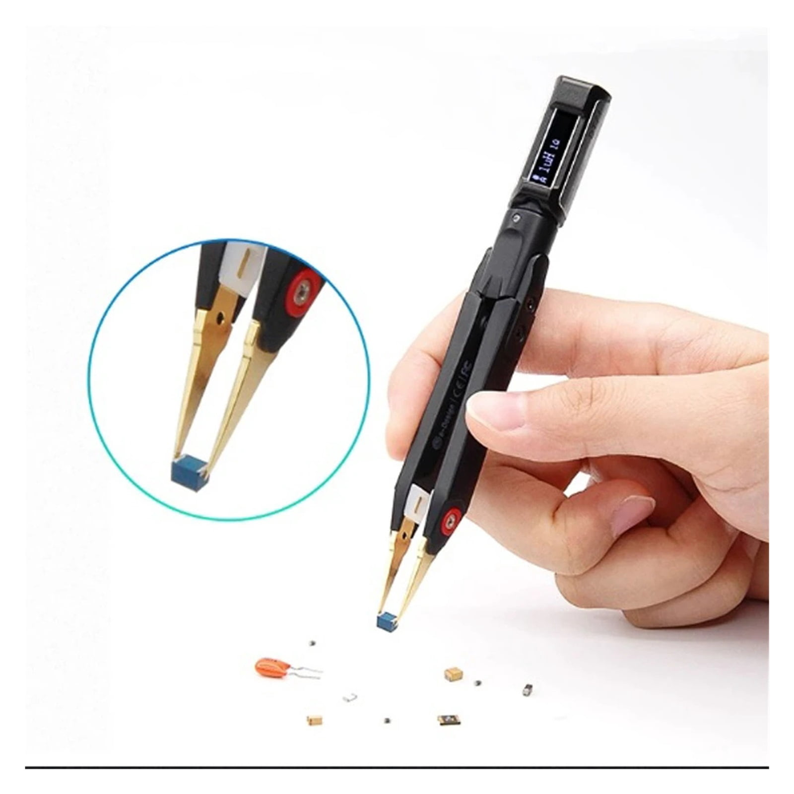 Mini Digital Tweezers Handheld Brid Measurements DT71 LCR Meter Signal nerator Debugging Repairing Tool with OLED Display ,Easy to Use