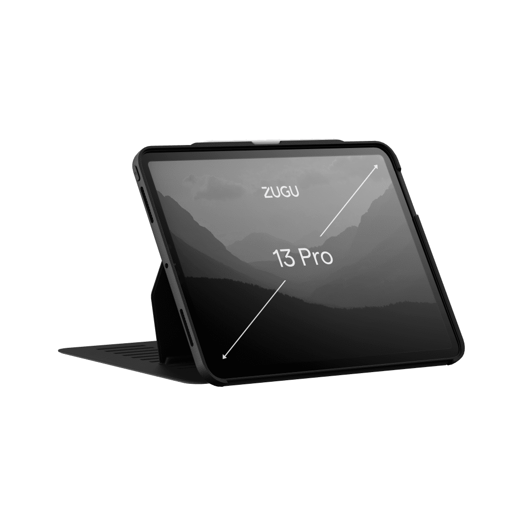Zugu Case for iPad Pro 13 (M4/M5) 2024/2025, Slim Protective Cover with Apple Pencil Holder, Auto Wake/Sleep, Multiple Viewing Angles - iPad Pro 13 Inch Case, iPad 13 Case - Black