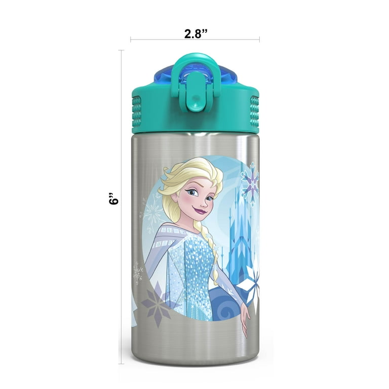 Zak Disney Frozen Elsa And Olaf Stainless Steel Water Bottle 15.5 Oz., Water Bottles, Sports & Outdoors