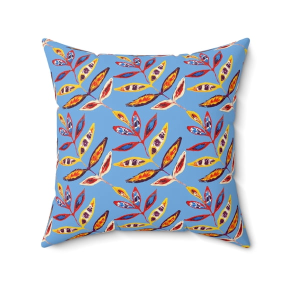 Spun Polyester Square Pillow - Blue