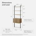 thumbnail image 2 of mopio Norwin Ladder Book Shelf, Wall-Mount Storage Rack, Wall Bookshelf, Farmhouse Industrial Bookcase, Narrow Slim Organizer, Steel Frame Display Shelves, Living Room, Bedroom (5-Tier Shelf Double), 2 of 16