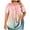 Hot Pink 1, variant on Plus Size Tops for Women Henley Short Sleeve Flowy Gradient T-Shirts Summer Loose Casual Color Block Tee (3XL, Watermelon Red)