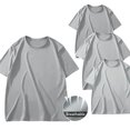 thumbnail image 2 of Lmnyox Mens Summer Basic Tee Big and Tall Solid Color Casual T Shirt Short Sleeve Crew Neck Loose Shirt 1-3 Pack, 2 of 7