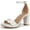 Pearl White Satin, variant on Womens Joy Ankle Strap Heeled Dress Sandal Silver Metallic Fabric 11 M