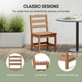 thumbnail image 6 of WestinTrends Ashore 7-Piece HDPE Outdoor Rectangular Patio Dining Table Set with Side Chairs, Teak, 6 of 15