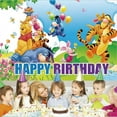 thumbnail image 2 of Winnie the Pooh Birthday Banner Backdrop Background Taspestry Post Wall Decor Party Supplies, 2 of 6