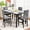 Gray, variant on Cvortll Dining Table Set for 4,Faux Marble Kitchen Table with Velvet Upholstered Chairs,Small Dining Room Sets for Small Space Apartment Home,Black