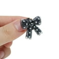 thumbnail image 3 of Unique Bargains 1 Pair Shoelace Charms Sparkly Base Transparent Bow Decorative Shoe Clips Black, 3 of 5