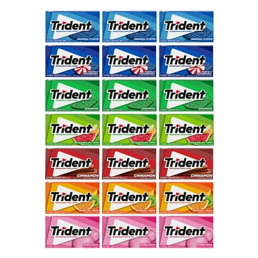 Trident Sugar-Free Chewing Gum BCF26 Variety Pack Candy, Assorted Flavors, 21 Packs of 14 Pieces (294 Total Pieces)