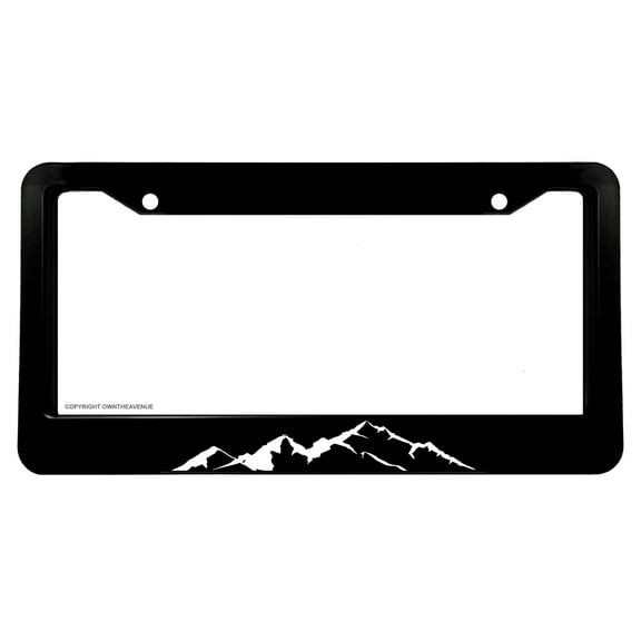 Mountains Mountain Off Road Truck 4x4 Black License Plate Frame