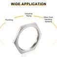 thumbnail image 5 of 3Pcs Cast Pipe Fitting Hex Locknut, 304 Stainless Steel Hex Lock Nut NTP2" Female Thread for Plumbing Fixed, 5 of 5