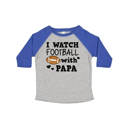

Inktastic I Watch Football with My Papa Gift Toddler Boy Girl T-Shirt