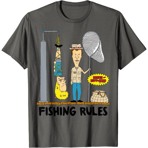 MTV - Beavis And Butthead Fishing Rules T-Shirt