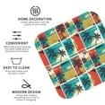 thumbnail image 4 of Honeii Colorful Hawaii Palms Print Leather Coaster Set of 6, Ideal for Safeguarding Your Furniture from Drinks Spills and Effortless Cleanup,Square, 4 of 6