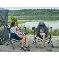 thumbnail image 6 of Hammock Camping Folding Chair for Outdoor with Adjustable Back and Padded Seat, Blue, 6 of 10